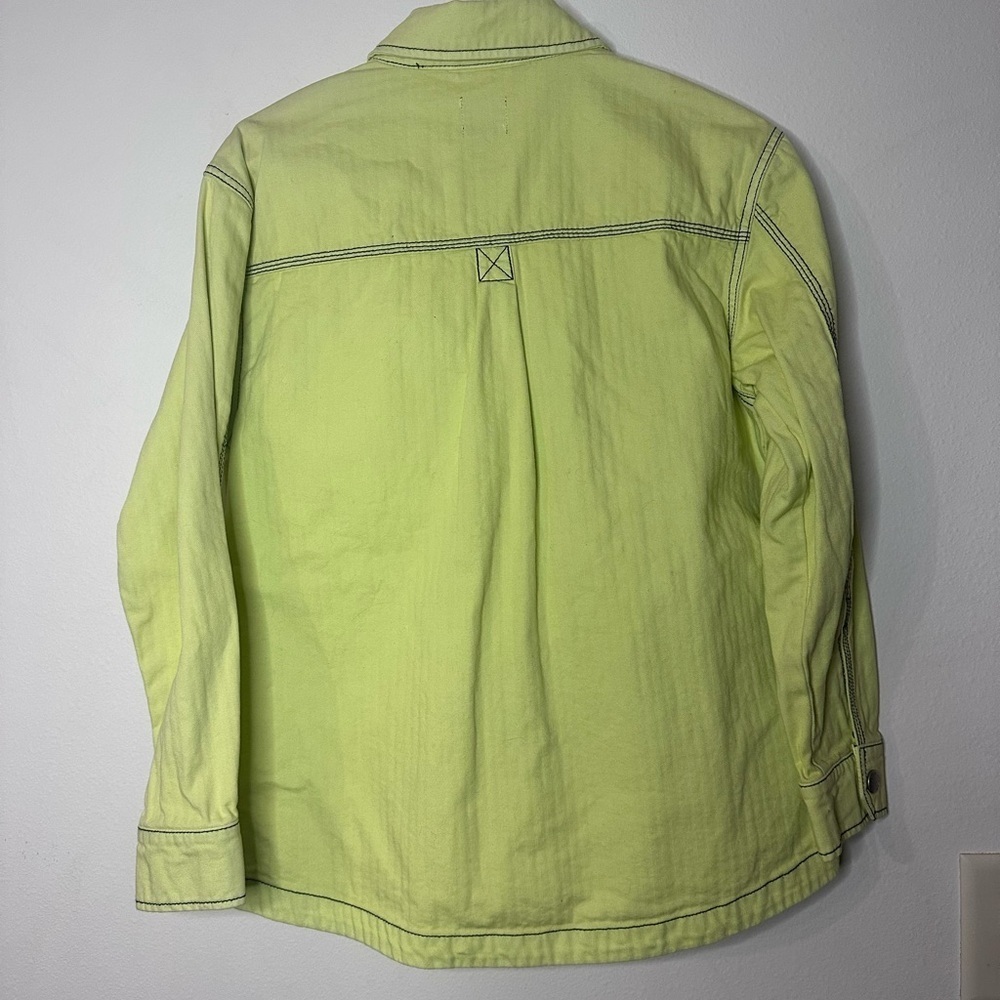 BDG Women Light Green Snap Jacket XS Collared Pockets Relaxed Fit - Picture 3 of 7